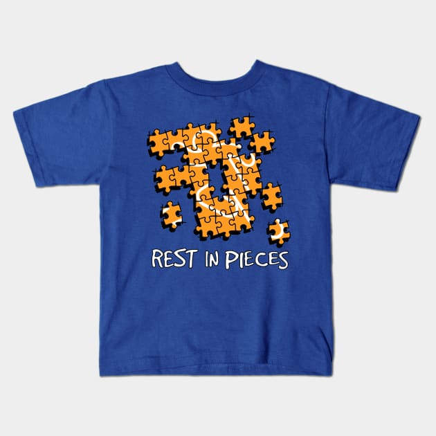 Rest In Pieces Kids T-Shirt by Barlax